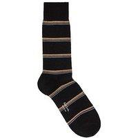 Ps Paul Smith Signature Stripe Crew Socks - Black