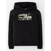 Jack & Jones Junior Boys Outdoor Logo Sweat Hoodie - Black