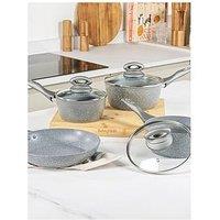 Salter Marblestone 4-Piece Pan Set - Grey