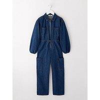V By Very Girls Long Sleeve Zip Through Denim Jumpsuit