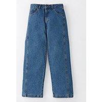 V By Very Girls Forward Seam Dark Wash Barrel Leg Jean