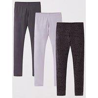 V By Very Girls 3 Pack Zebra Leggings - Multi