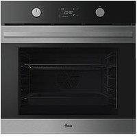 Hoover Ho6 C5B3Ytx 78L Single Oven, 16F + Wifi, Pyro Clean, Smart (Rotary) Ux, Airfry, Telescopic - Black Glass & Stainless Steel - Oven Only