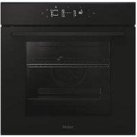 Haier H6 Id25G3Htb1 78L Single Oven, 25F + Wifi, Steam Clean, Graphic Ux, Telescopic - Black & Black Glass - Oven Only