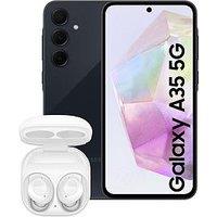 Samsung Galaxy A35 5G (8Gb Ram, 256Gb Storage, Navy) With Galaxy Buds Fe Earbuds (White)