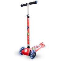 Zinc Three Wheeled Light Up Explorer Scooter - Racing Car