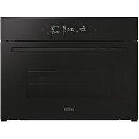 Haier H4Mwid29G6Nqb 44L, Compact Oven With Micro+ Wifi, Graphic Ux, Wired Probe, Airfry - Black Glass - Microwave With Installation