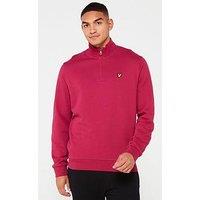 Lyle & Scott Lyle & Scott Loopback Quarter Zip Sweat Top - Red