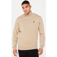 Lyle & Scott Lyle & Scott Loopback Quarter Zip Sweat Top - Khaki