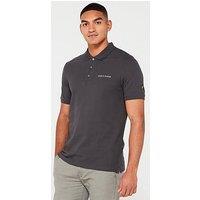 Lyle & Scott Short Sleeve Embroidered Regular Fit Polo Shirt - Dark Grey