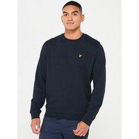 Lyle & Scott Lyle & Scott Tartan Heritage Backhit Crew Sweat Top - Navy