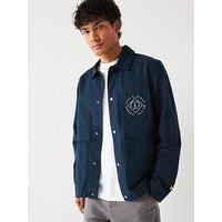 Lyle & Scott Lyle & Scott Stamped Logo Worker Jacket - Navy