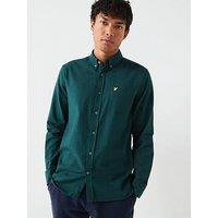 Lyle & Scott Lyle & Scott Long Sleeve Plain Flannel Shirt - Dark Green