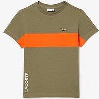 Lacoste Kids Color Block T-Shirt - Khaki