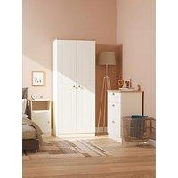 Swift Tivoli Ready Assembled 3 Piece Set - Bedside Chest, 2 Door Wardrobe, 3 Drawer Chest