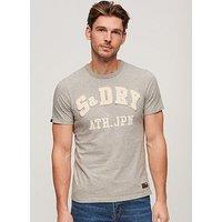 Superdry Vintage Athletic Short Sleeve T-Shirt - Light Grey