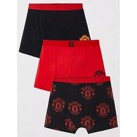 Manchester United Manchester United Football 3 Pack Boxer Trunks - Multi