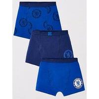 Chelsea Football 3 Pack Boxer Trunks - Navy