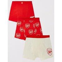 Arsenal Football 3 Pack Boxer Trunks - Red