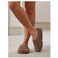 Loungeable Cosy Mule Slipper - Taupe - Brown