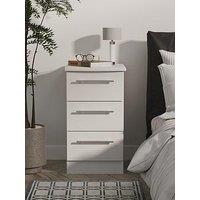 Swift Oxford Ready Assembled 3 Drawer Bedside Cabinet