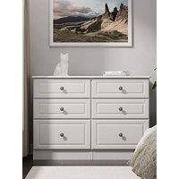 Swift Cambridge Ready Assembled 6 Drawer Wide Chest