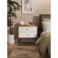 Swift Valencia Ready Assembled 2 Drawer Side Table