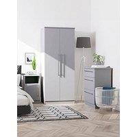 Swift Oxford Ready Assembled 3 Piece Set - Bedside Chest, 2 Door Wardrobe And 3 Drawer Chest