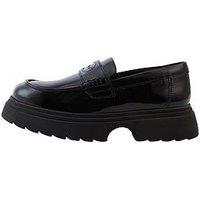 Kickers Kenzi Loafer Black Patent Leather Shoe - Black
