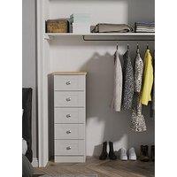 Swift Sydney Ready Assembled 5 Drawer Bedside Chest