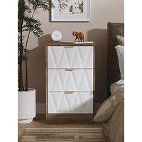 Swift Texas Ready Assembled 3 Drawer Bedside Chest