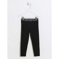 River Island Mini Girls Waistband Legging - Black