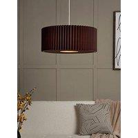 Very Home Large Knife Pleat Easy-Fit Light Shade With Diffuser &Ndash; Dark Brown