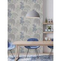 Arthouse Oriental Garden Soft Blue Wallpaper