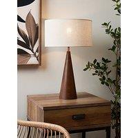 Very Home Conical Wooden Table Lamp