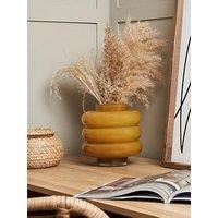 The Very Collection Small Ribbed Toffee Glass Vase