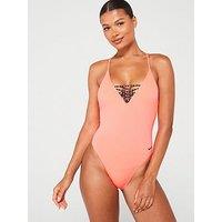 Nike Sneakerkini 2.0 Crossback One Piece Swimsuit - Hot Punch