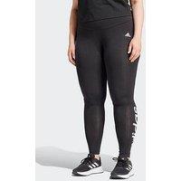 Adidas Sportswear Womens Linear Leggings - Plus Size - Black/White