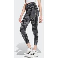 Adidas Sportswear Womens Camo 3 Stripe Leggings - Black