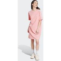 Adidas Sportswear Women'S 3 Stripe Boyfriend Tee Dress - Pink