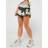 Adidas Sportswear Womens Camo Cargo Short - Silver