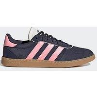 Adidas Sportswear Women'S Breaknet Sleek Suede Trainer - Navy/Pink
