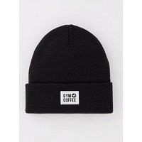 Gym + Coffee Womens Training Beanie Hat - Black