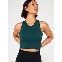 Gym + Coffee Women'S Training Lotus Chevron Bra - Green