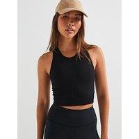 Gym + Coffee Women'S Training Lotus Chevron Bra - Black