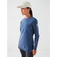 Gym + Coffee Women'S Training Longline Crew - Blue