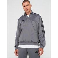 Adidas Sportswear Mens Tiro Half Zip - Black/Grey