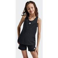 Adidas Junior Girls Training Tech Fit Tank - Black/White