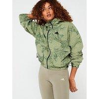 Adidas Sportswear Mens City Escape Woven Windbreaker - Dark Green