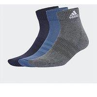 Adidas Sportswear Unisex Cushioned Sportswear Ankle Socks - 3 Pack - Navy